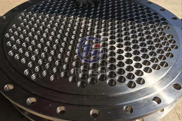 Titanium Tube Sheet with Explosion Bonded Cladding