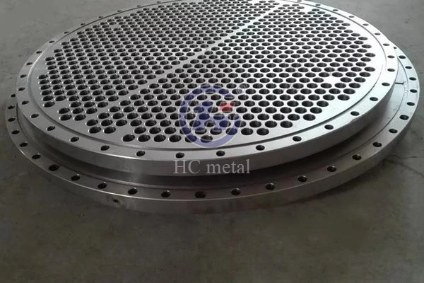Titanium Tube Sheet with Explosion Bonded Cladding
