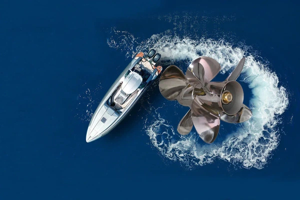 Custom titanium propeller for yacht