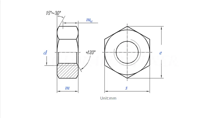 DIN 934 M8 titanium nuts