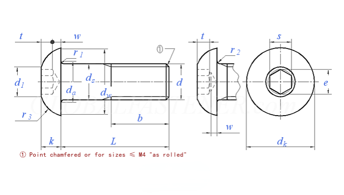 ISO7380 M5x10mm titanium bolts