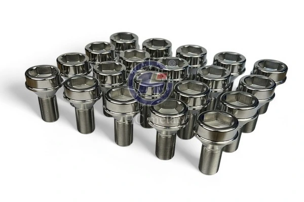 Titanium lug wheel bolts