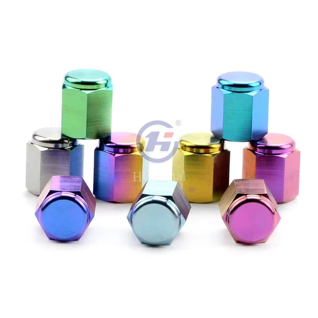 CNC Machined Titanium Valve Caps CNC Machined Titanium Valve Caps