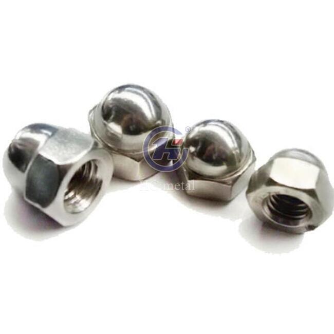 DIN 1587 titanium acorn nuts